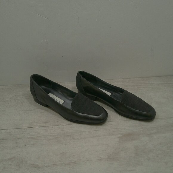 Nordstrom Classic Preppy Black Leather Casual Slip on Loafers Size 8 N | Narrow - Picture 7 of 9